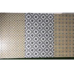 Gạch bông 20×20 cm trang trí Royal vàng kem 2218