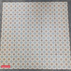 Gạch bông 20x20 cm trang trí hoa văn dị hình vàng Royal 2211