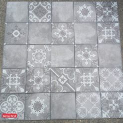 Gạch bông 20x20cm trang trí hoa văn ghi Royal 2214