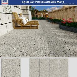 Gạch lát nền giả ganito màu ghi 60×60 CMC GX 6811