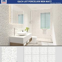 Gạch lát nền giả ganito màu vàng trắng 60×60 CMC GX 6813