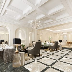 Gạch ốp lát màu kem vân đá 80×80 Đồng Tâm GRANITE 8080STONE003