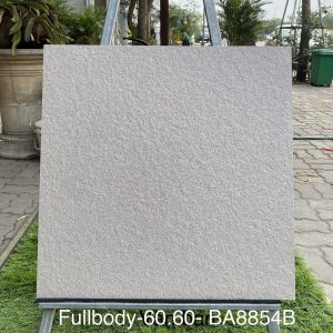 Gạch nhập khẩu Ấn Độ 60x60cm vân đá sần ghi xám BA8854B