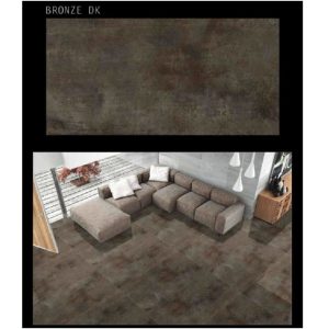 Gạch nhập khẩu Ấn Độ 60x120cm xi măng loang vàng Brown DK