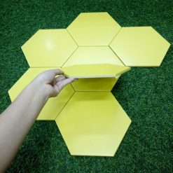 Gạch lục giác trang trí màu vàng trơn 23002Y