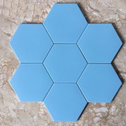 Gạch lục giác trang trí màu xanh da trời 23204