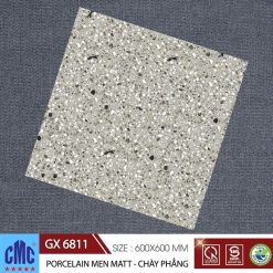 Gạch lát nền giả ganito màu ghi 60×60 CMC GX 6811