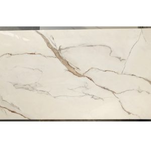 Gạch nhập khẩu Ấn Độ 60x120cm trắng vân mây vàng HM22