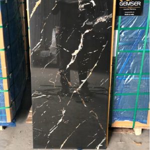 Gạch nhập khẩu Ấn Độ 60x120cm đen chớp trắng I541
