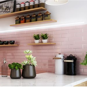 Gạch thẻ trang trí ốp tường 75x300mm màu hồng M75316H