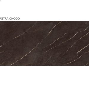 Gạch nhập khẩu Ấn Độ 60x120cm vân đá nâu chớp trắng Pietra Choco