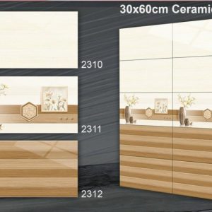Gạch ốp lát 30x60 Tasa ke ngang vàng 2310-2311-2312