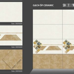 Gạch ốp lát 30x60cm Hoàn Mỹ Perfetto vân đá vàng 2714-2715