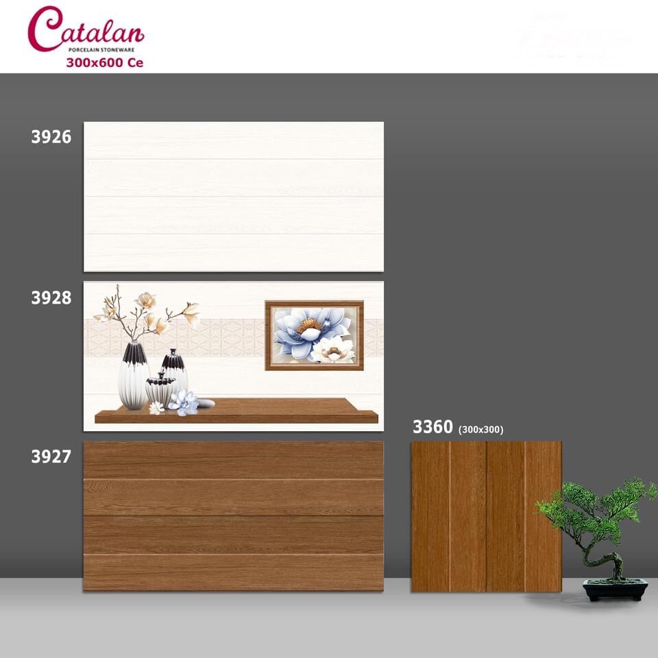 Gạch ốp tường Catalan 30x60 giả vân gỗ 3926-3927-3928
