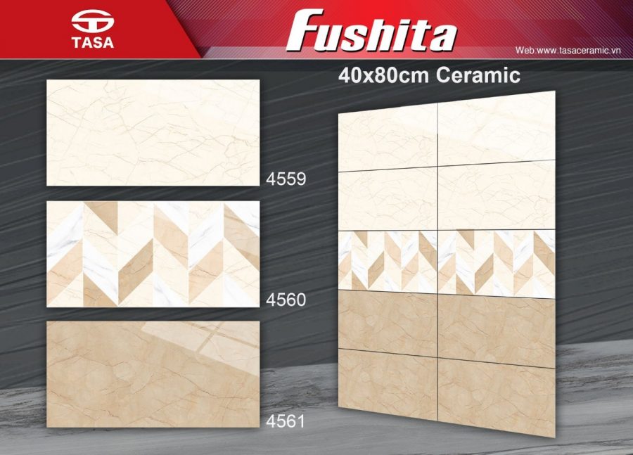 Gạch ốp lát 40x80 TASA màu vàng 4559-4560-4561