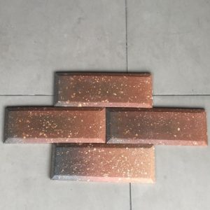 Gạch gốm trang trí bông vuông đỏ HM01