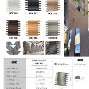 Gạch Thẻ Trang Trí 245x320mm Việt Nam HDK11