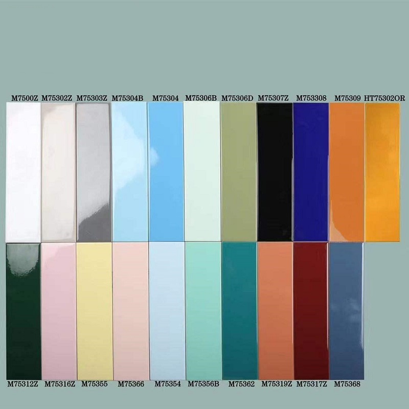 Gạch thẻ trang trí ốp tường 75x300mm màu trắng, ghi, đen, đỏ… 75306B
