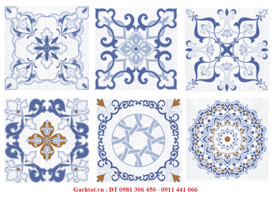 Gạch trang trí hoa văn 15×15 Prime 18003