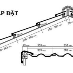 Ngói sóng Nhật Bản màu xanh SHINKO SH05