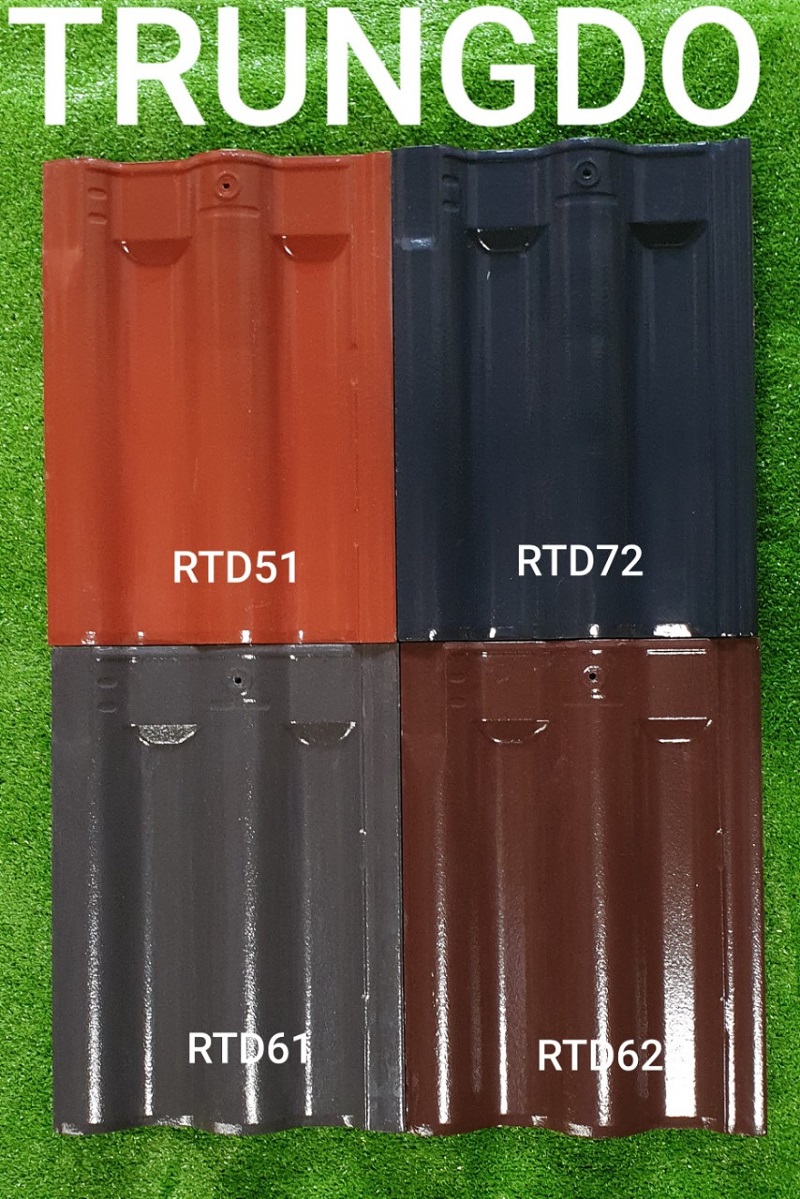Ngói sóng Trung Đô Phượng Hoàng màu đỏ RTD-51