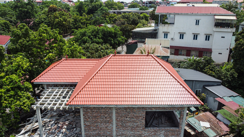 Ngói sóng Nhật Bản màu đỏ SHINKO SH02