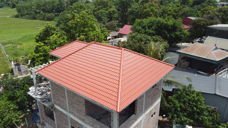 Ngói sóng Nhật Bản màu đỏ SHINKO SH04