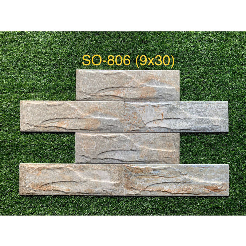 Gạch thẻ ngoại thất KT 9x30cm SO-801
