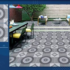Gạch lát nền 50×50 Takao soi trắng ghi xám TK5103