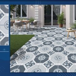 Gạch lát nền 50×50 Takao hoa soi trắng ghi xám TK5104