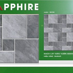 Gạch lát nền 60x60 Takao dị hình xám bê tông TK36104
