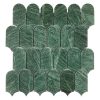 Đá mossaic tự nhiên trang trí vỉ 30x30cm thanh 5x7cm -vân xanh