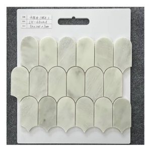 Đá mossaic tự nhiên trang trí vỉ 30x30cm thanh 5x7cm -vân xanh