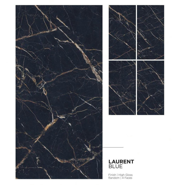 Gạch Ốp Lát Ấn Độ 80x160 Laurent Blue