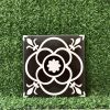 Gạch bông Malaysia 200X200mm nền đen hoa trắng TA215