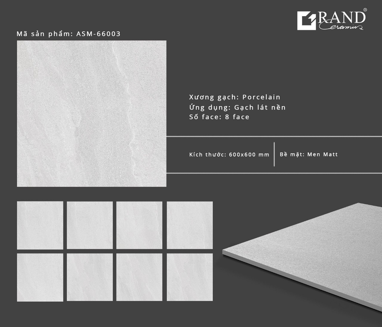 Gạch lát nền Grand Ceramic 60x60 ASM 66003