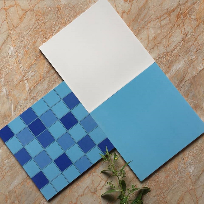 Gạch ốp lát bể bơi 20×20 màu xanh nước biển Đồng Tâm TL03