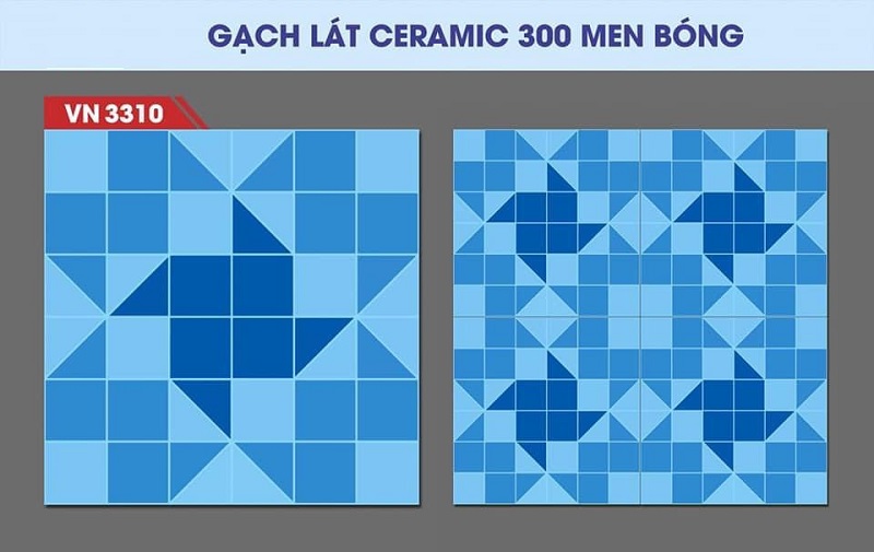 Gạch ốp lát bể bơi 20×20 màu xanh nước biển Đồng Tâm TL03