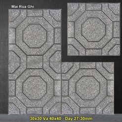 Gạch lát vỉa hè mai rùa màu xanh