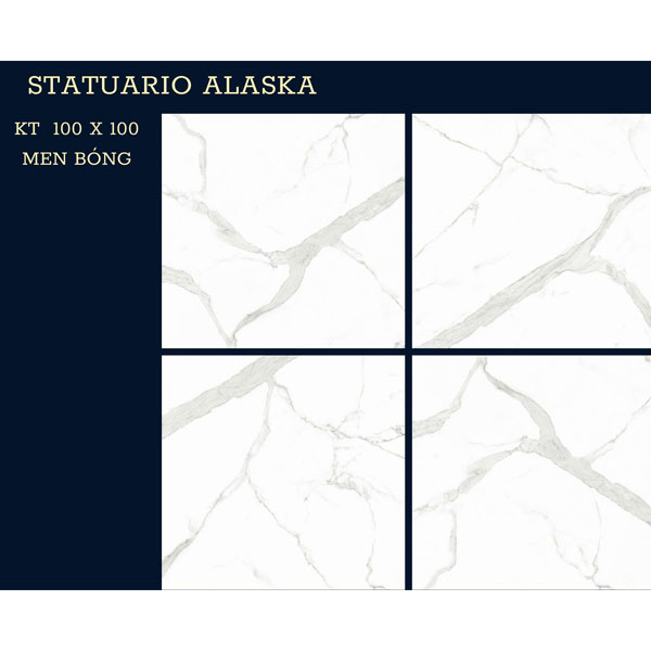 Gạch Ốp Lát 100x100cm Ấn Độ STATUARIO ALASKA