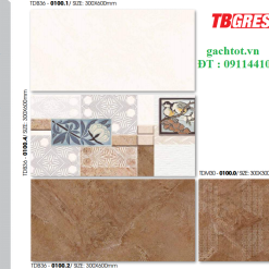 Gạch ốp tường 300×600 Thạch Bàn TBGRES TDB36 – 0100.1