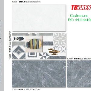 Gạch điểm ốp tường 300×600 Thạch Bàn TBGRES TDB36 – 0101.4