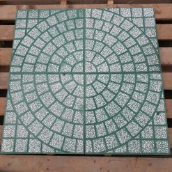 Gạch lát vỉa hè mai rùa màu xanh