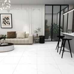 Alternative view of Gạch Lát Nền 60×60 Prime 61004 Trắng Khói – Xương Ceramic Bền Màu